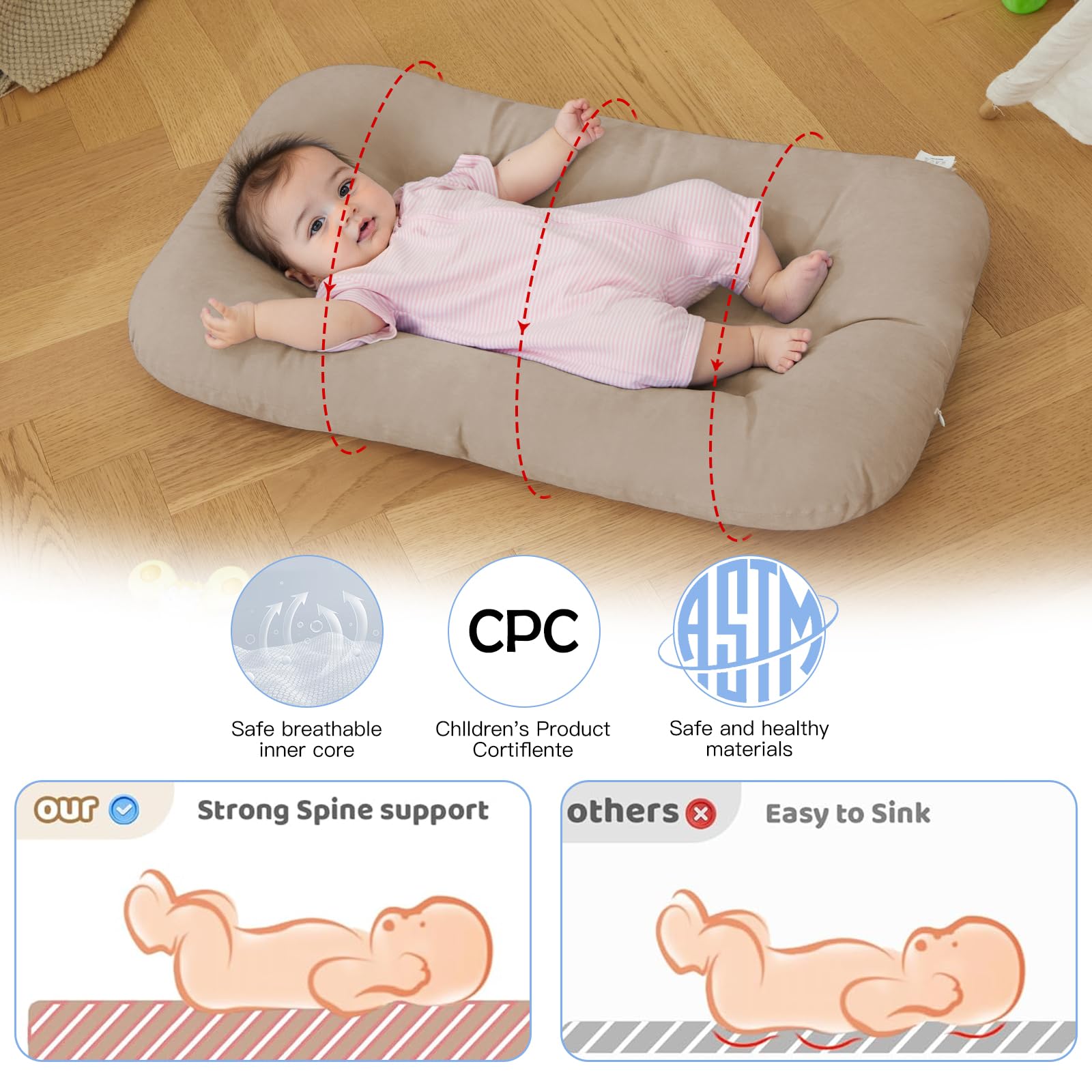 PGONEEE travel-friendly lounger ready for easy setup away from home.