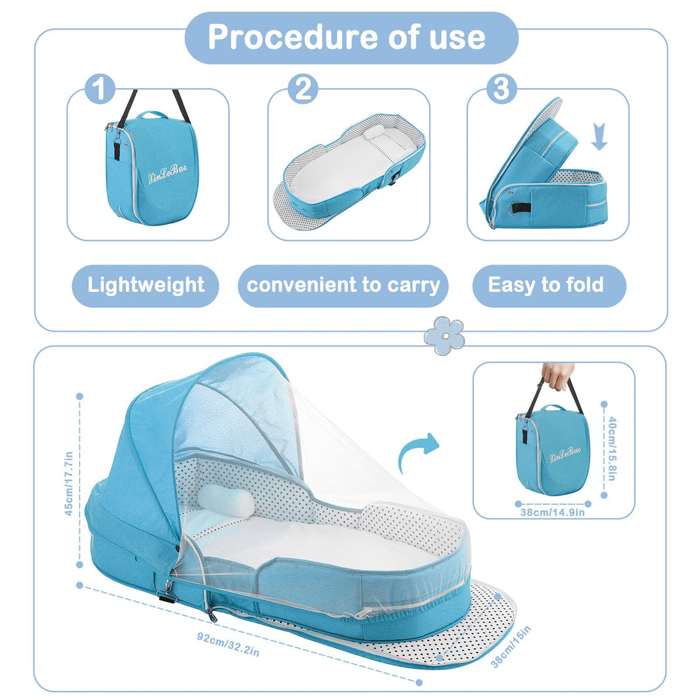 PGONEEE gift-ready travel bassinet packaging for baby shower