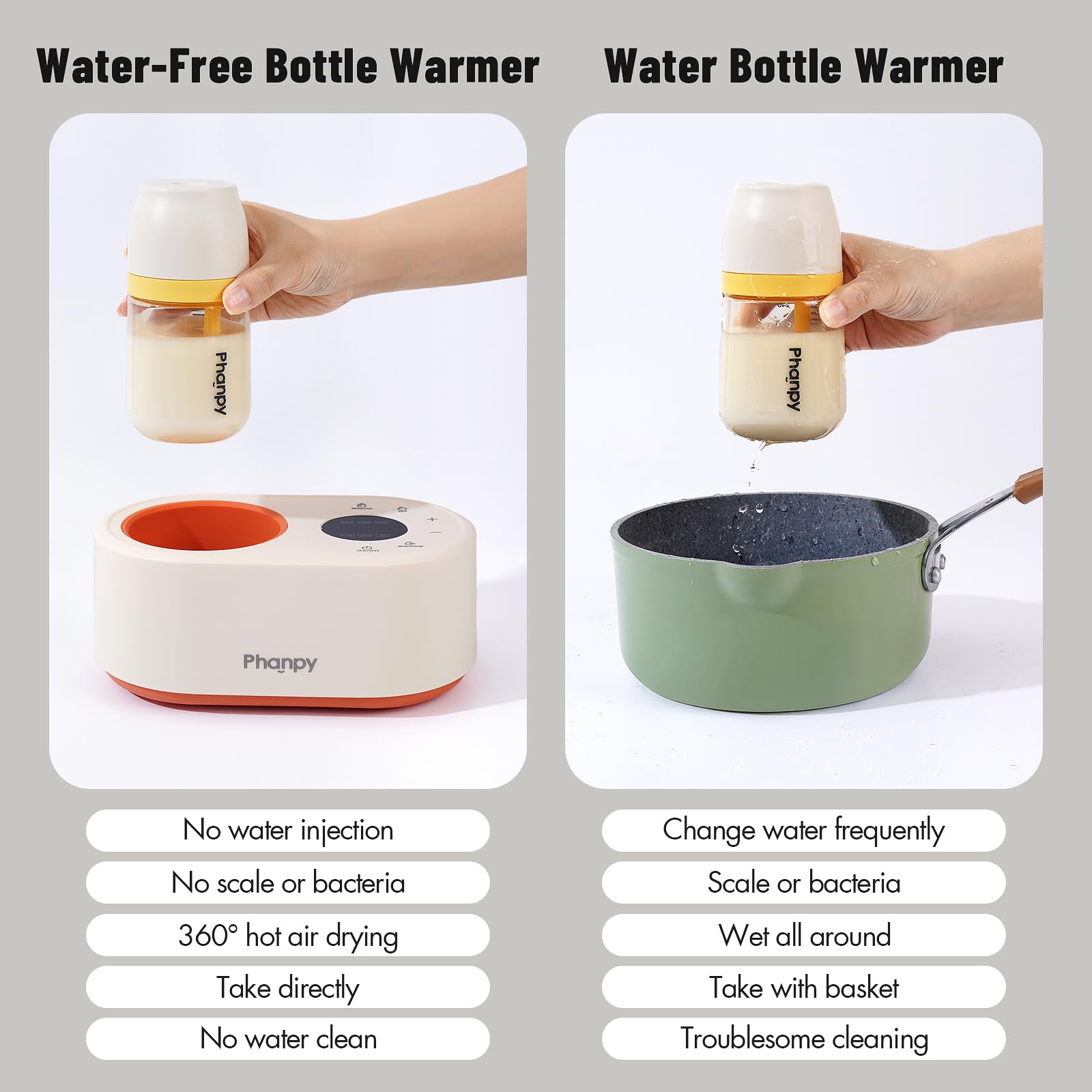 Phanpy bottle warmer 12-in-1 versatility for warming, thawing, and more.