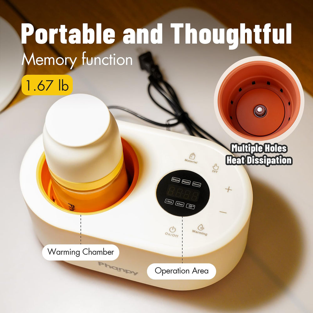 Phanpy bottle warmer travel-ready setup for use on the go.