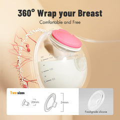 Phanpy wearable-cup E-Rosy compatibility shows easy tube connection for quick assembly.
