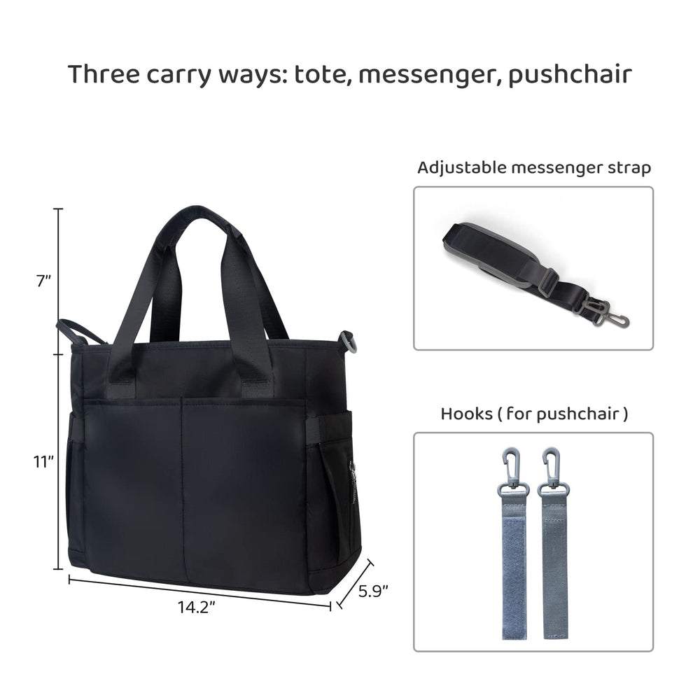 PHEBEN diaper bag front pocket for quick-access essentials