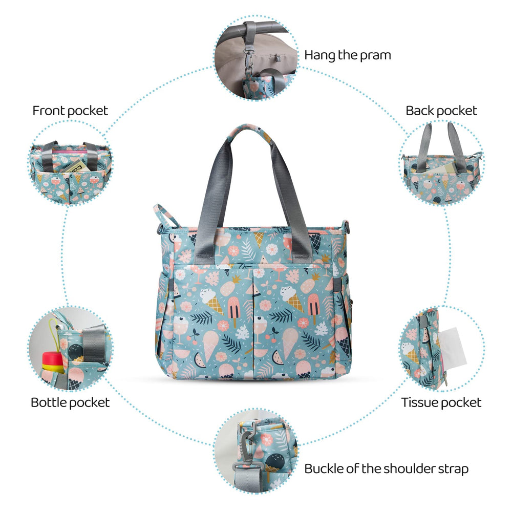 PHEBEN diaper bag tote insulated bottle pouch keeps bottles at temperature.
