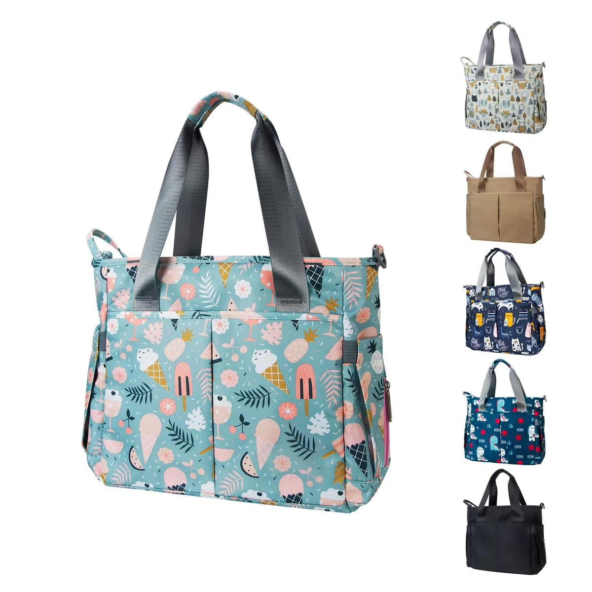 PHEBEN diaper bag tote waterproof material protects baby items from spills.