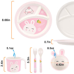 PHEENOWL bowl with rabbit design for durable mealtime use