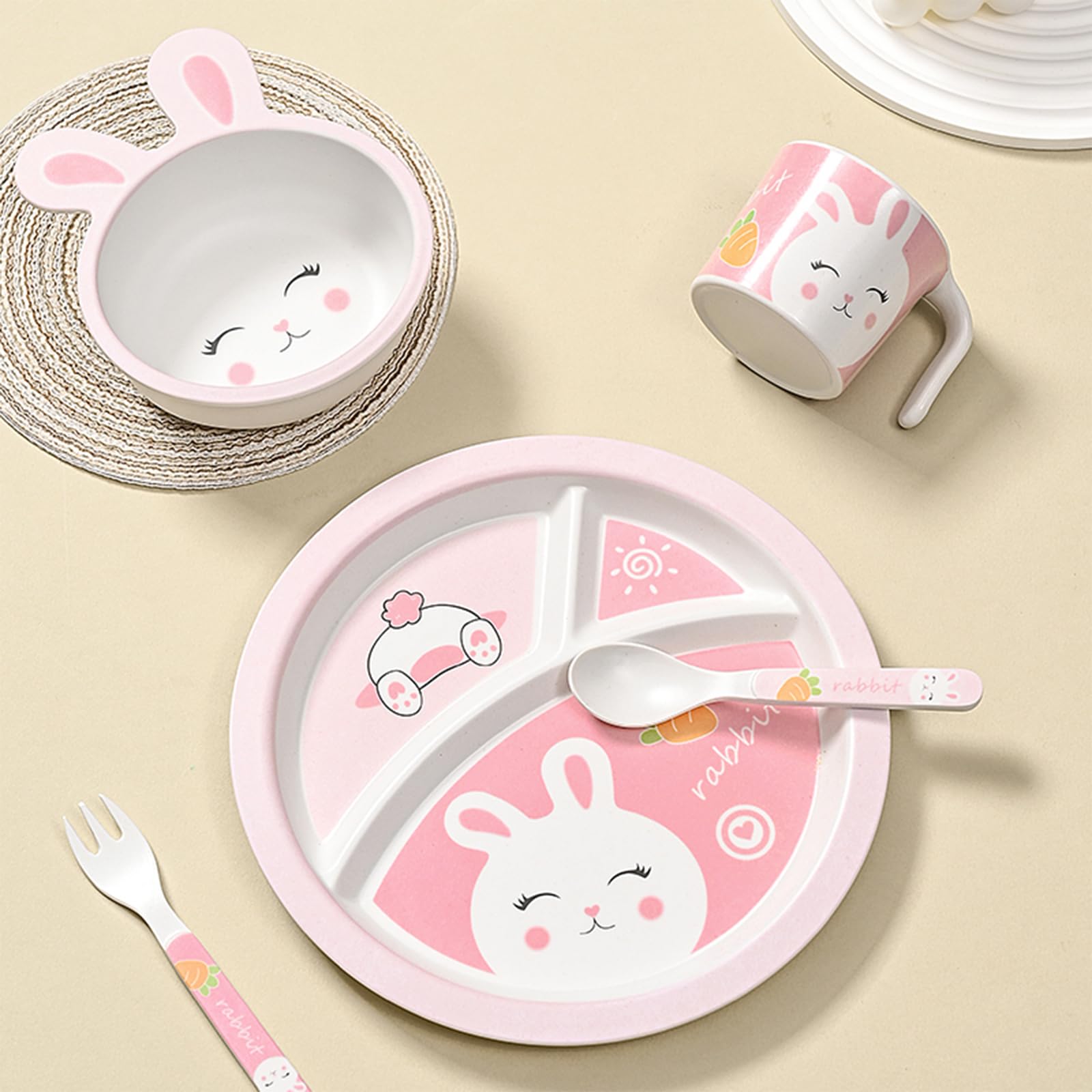 PHEENOWL lightweight dinnerware supports self-feeding and independence