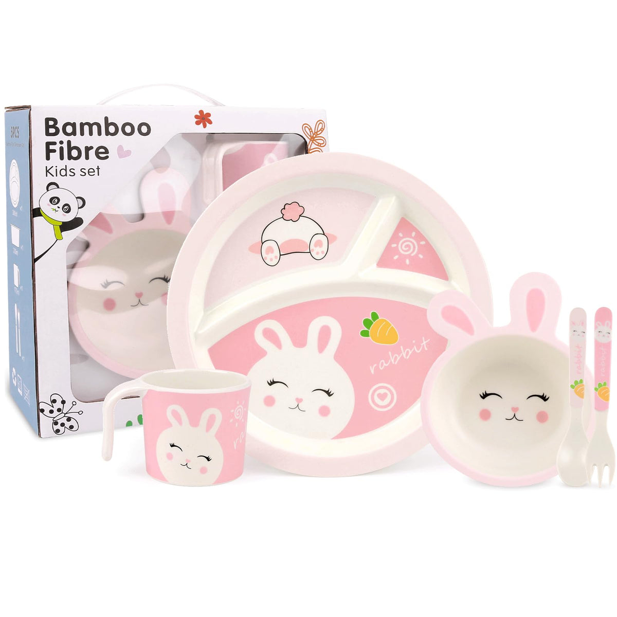 PHEENOWL plate with rabbit design supports independent feeding