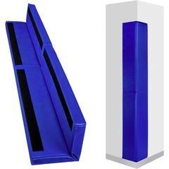 PHENEPUS wall corner guard blue on wall reduces injury risk in gyms and playrooms.