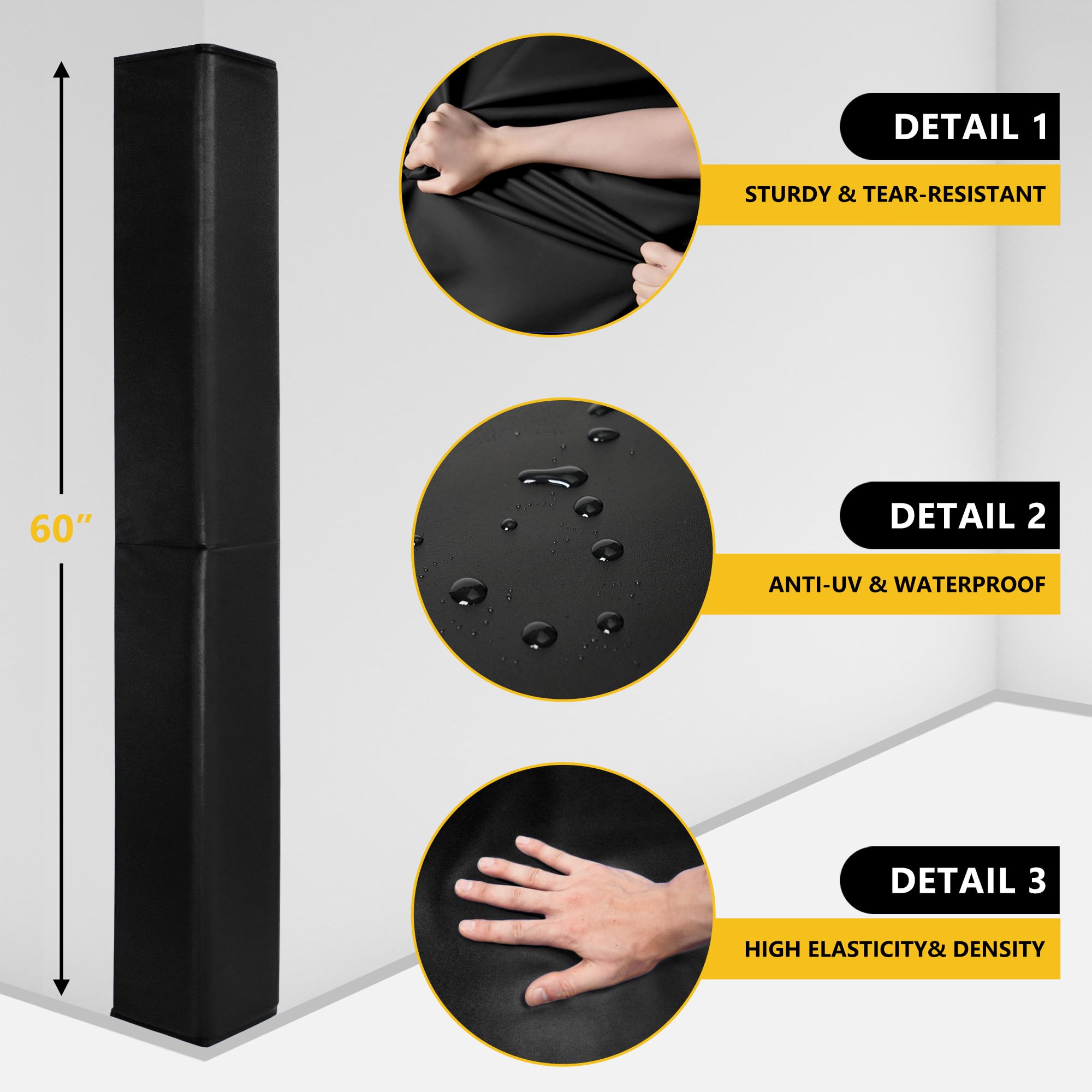 PHENEPUS all-weather vinyl cover resists water and UV for outdoor or indoor use.