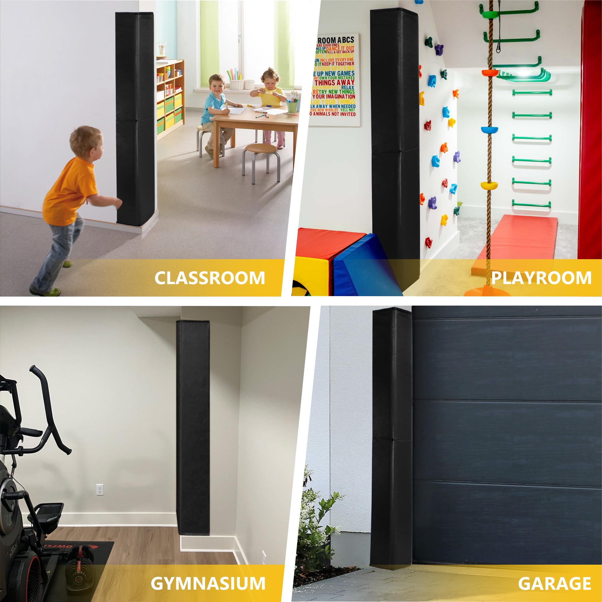 PHENEPUS heavy-duty padding protects busy facilities from sharp interior corners.