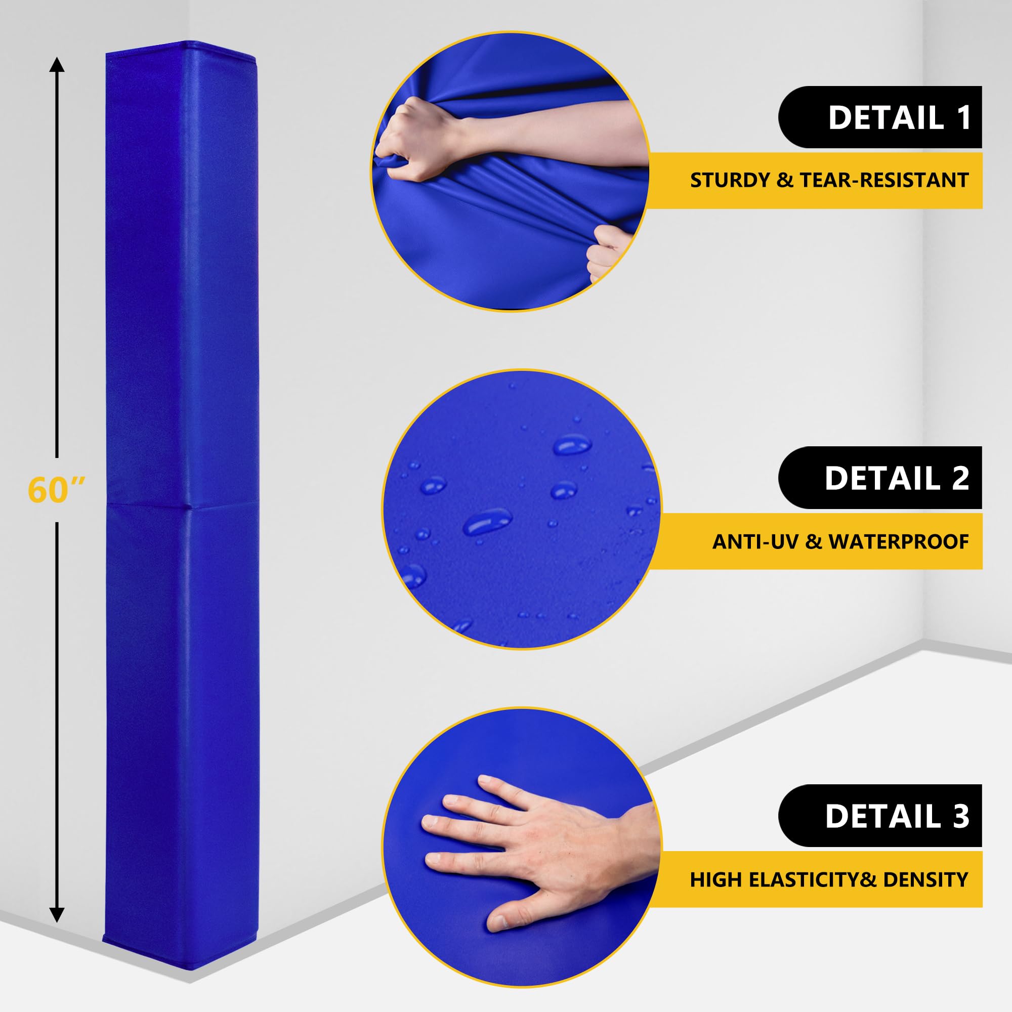 PHENEPUS wall padding installation with hook-and-loop fasteners for secure mounting.