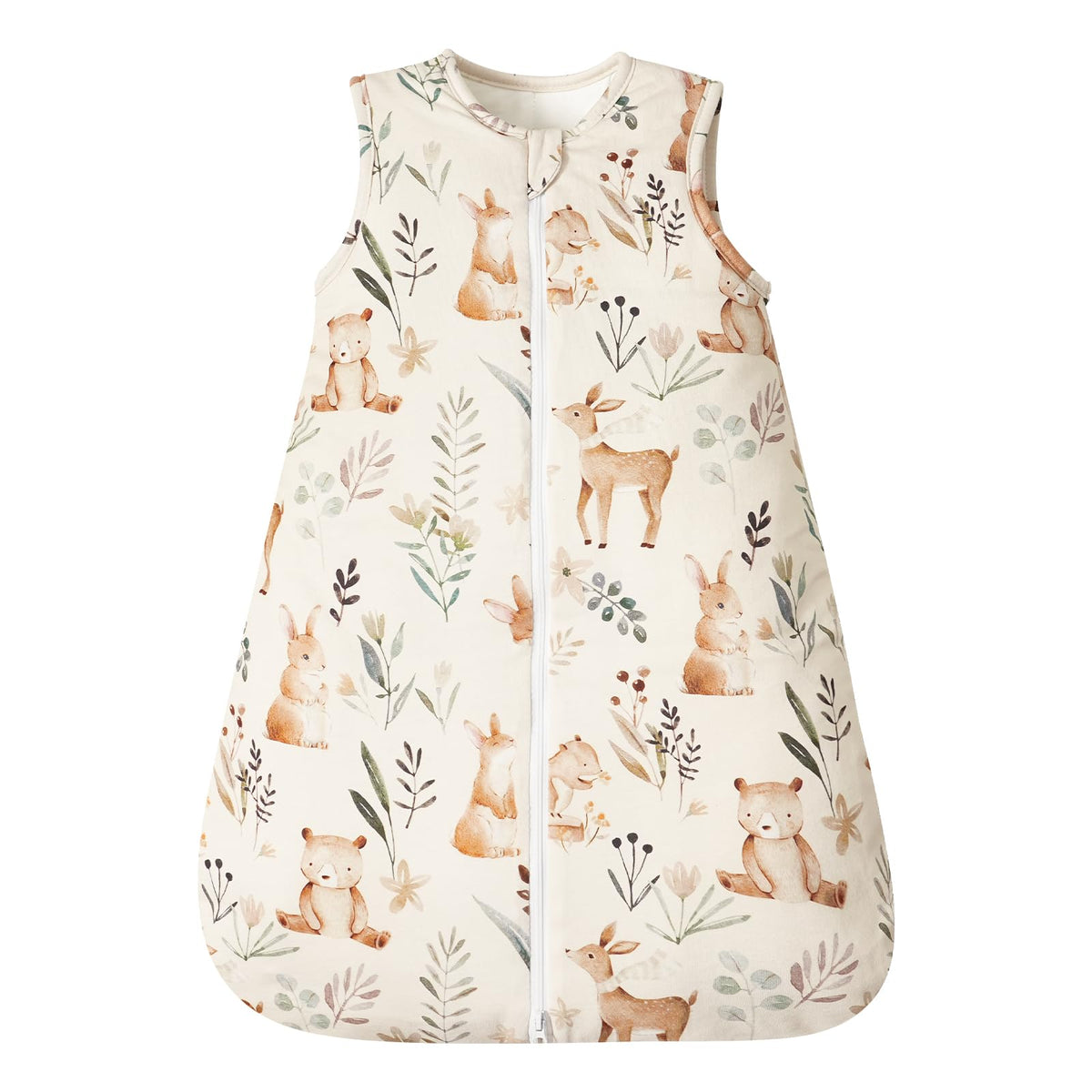PHF 100% cotton baby sleep sack with woodland pattern offers cozy winter warmth.