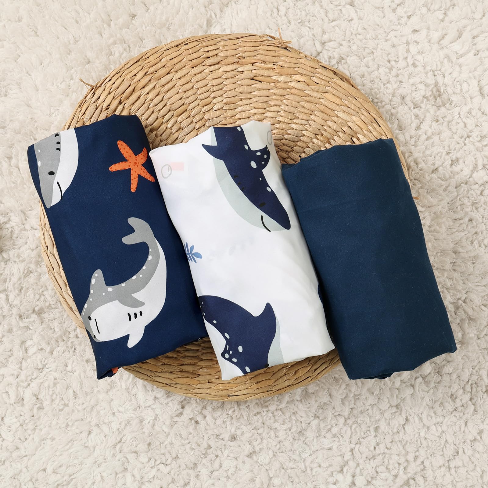 PHF gift-pack shark design sheets perfect for baby showers and new baby arrivals.