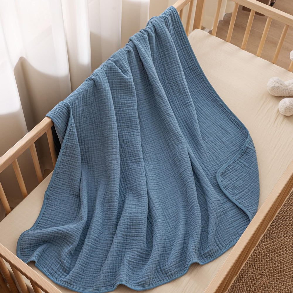 PHF baby muslin swaddle blanket nursery cover usage showcase simplicity and versatility