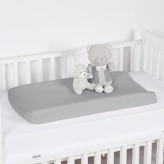 PHF changing pad cover grey two-pack shows encased elastic band for secure fit