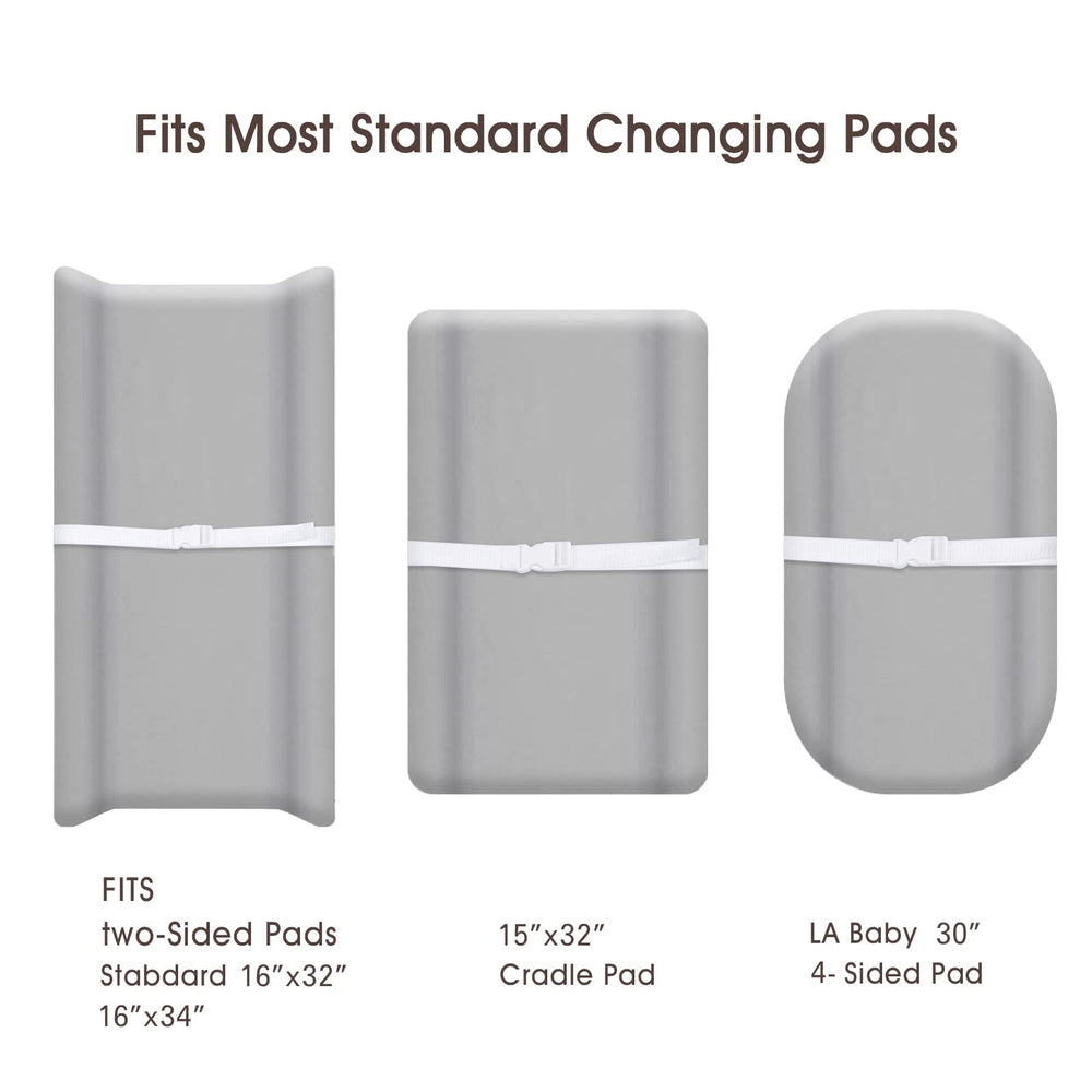 PHF changing pad cover grey two-pack features soft microfiber fabric for gentle touch