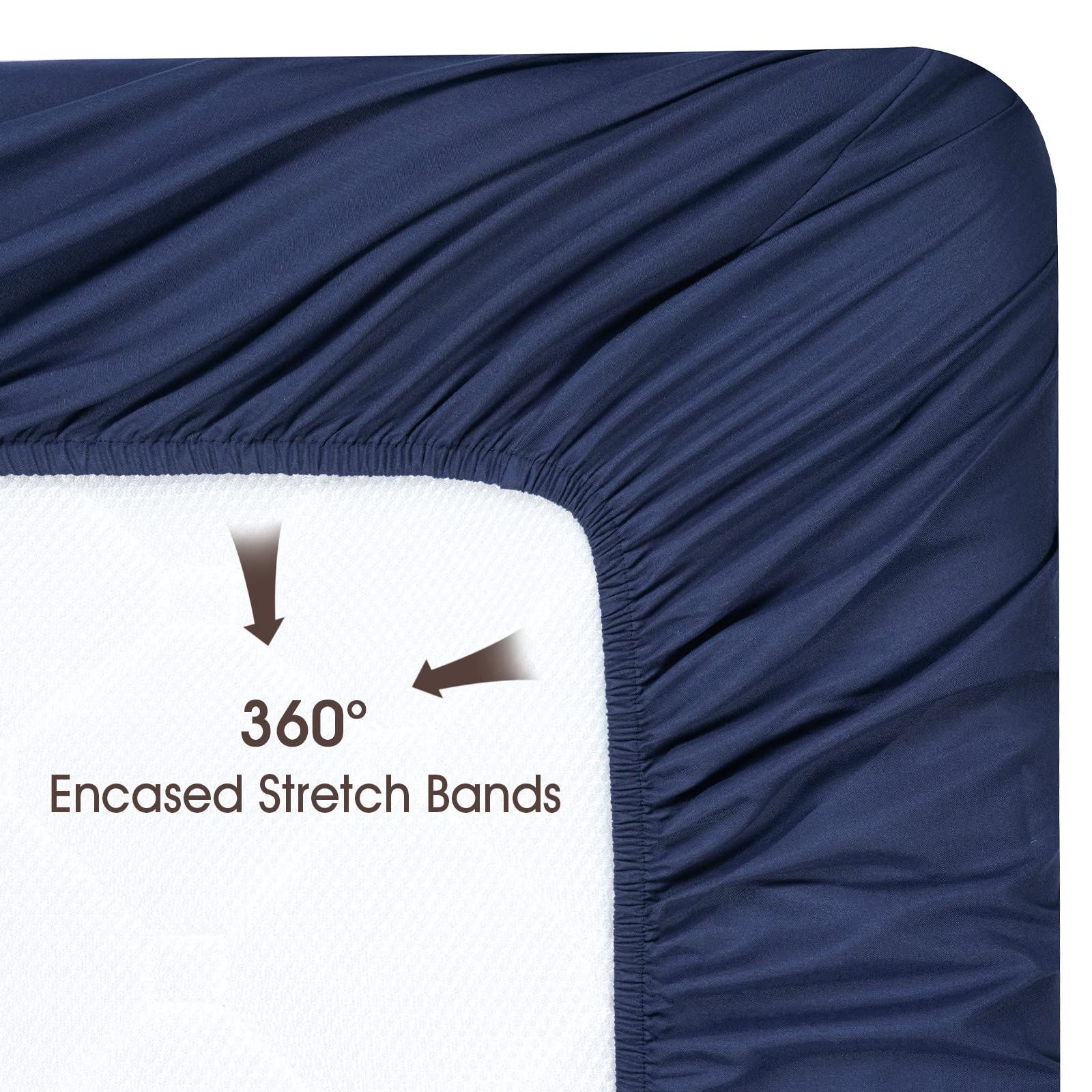 PHF bassinet sheets demonstrating universal fit for oval, round, rectangle bassinet mattresses.