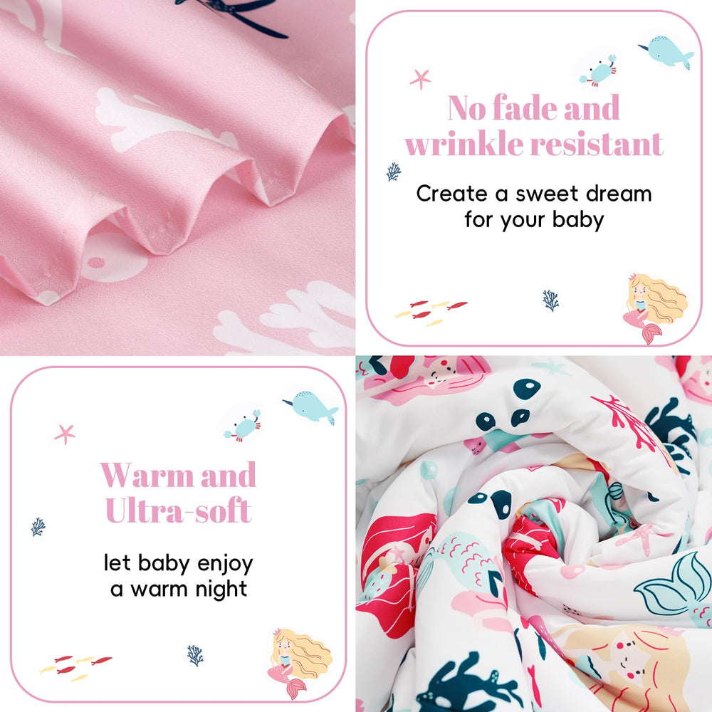 PHF Mermaid flat sheet pattern demonstrating coordinated design