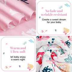PHF Mermaid flat sheet pattern demonstrating coordinated design
