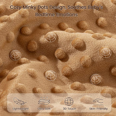 PHF Minky dotted backing provides gentle tactile stimulation to help calm babies.