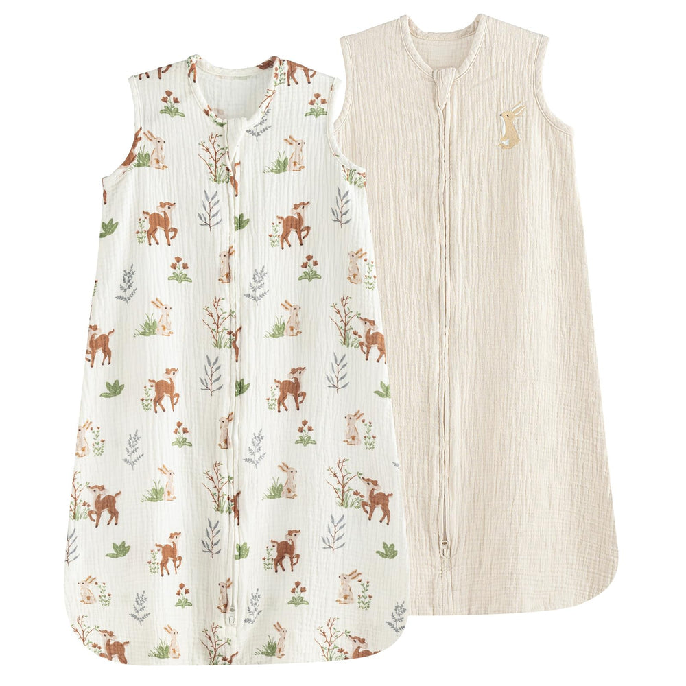 PHF sleep sack woodland pattern with breathable muslin for comfy nights