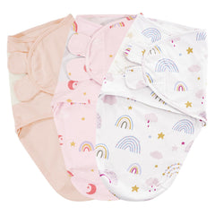 PHF rainbow cotton baby swaddle close-up softness for gentle sleep