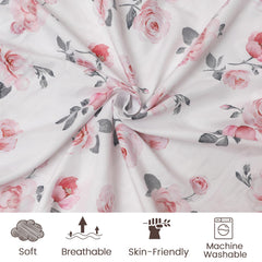 PHF rose floral pattern fabric highlighting breathable design for comfy naps.