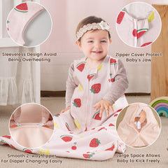 PHF Soft Baby Sleep Sack Lemon 2-way zipper enables easy midnight diaper changes