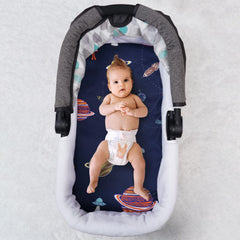 PHF Soft Bassinet Sheet Rocket Pattern fits snugly for secure sleep