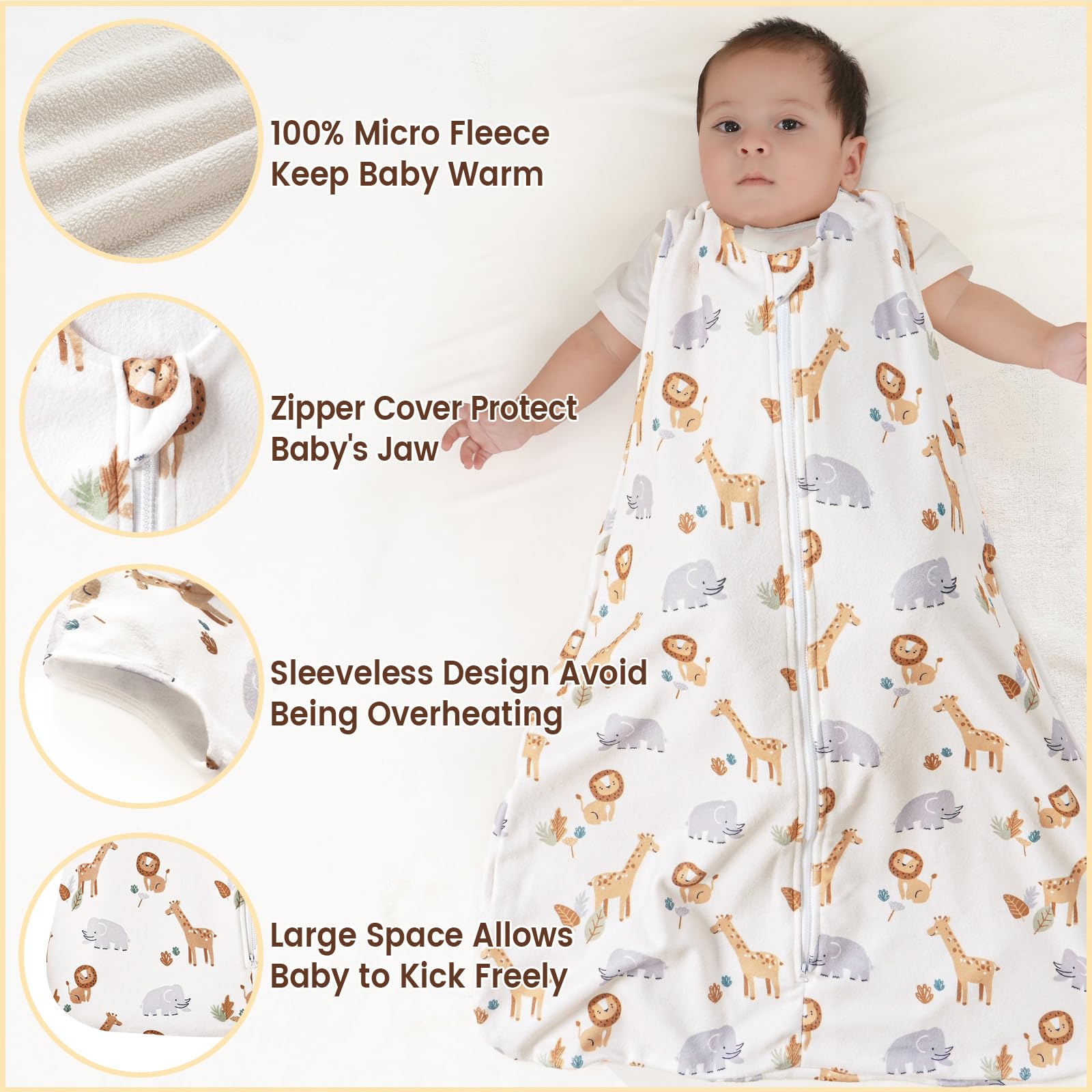 PHF soft micro-fleece close-up showing plush warmth and breathable fabric for sensitive baby skin