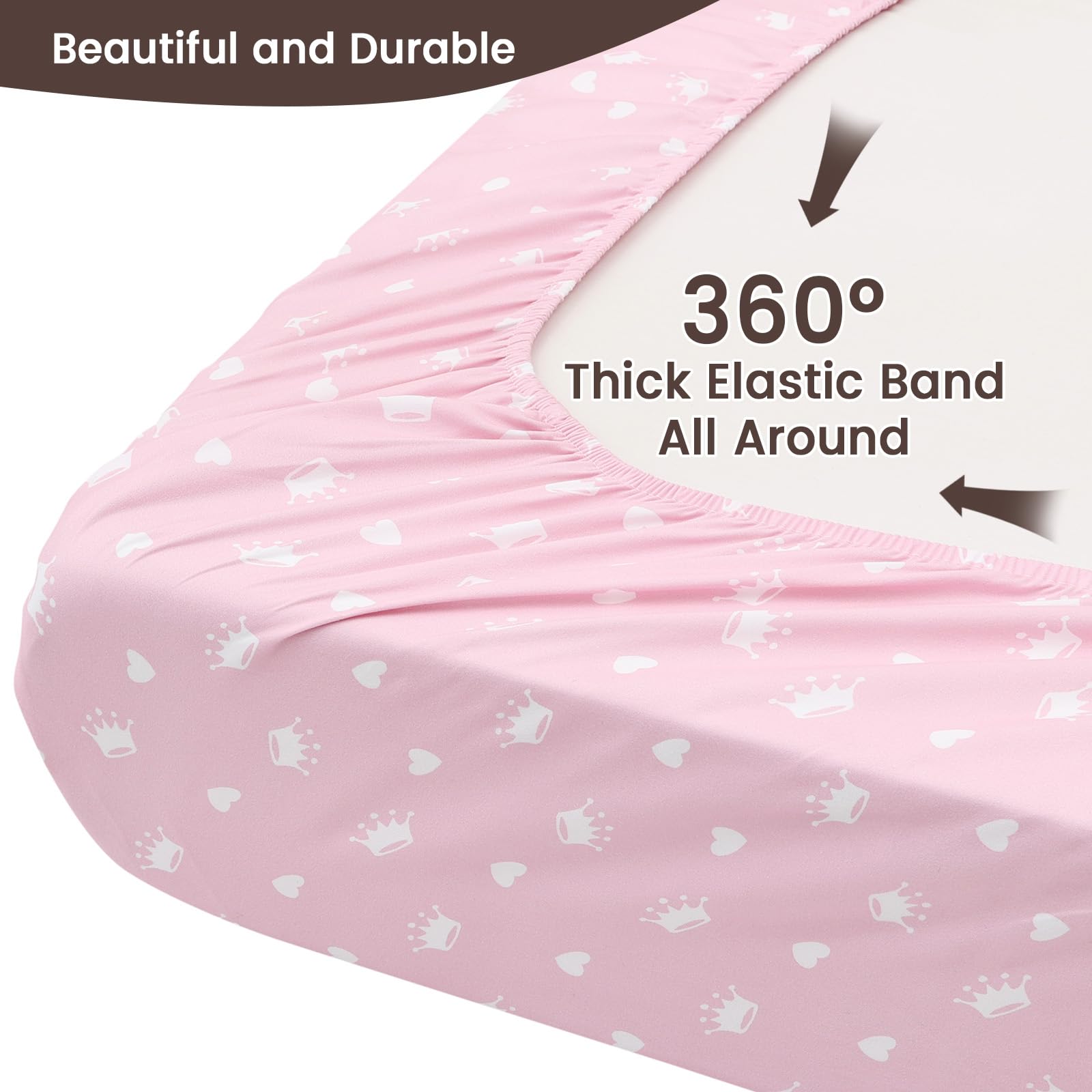 PHF elastic band close-up highlights secure edges for a flat, snug fit.