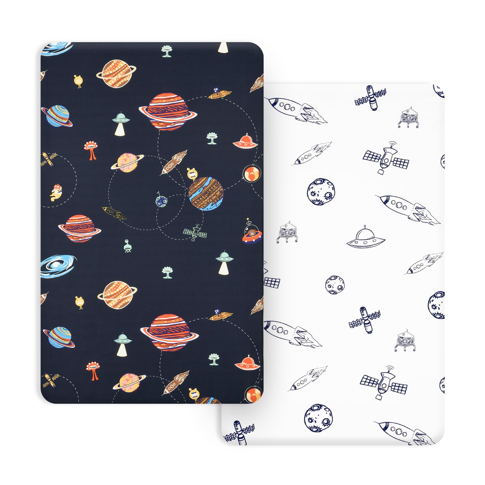 PHF soft mini crib sheet close-up showing silky microfiber texture for baby comfort.