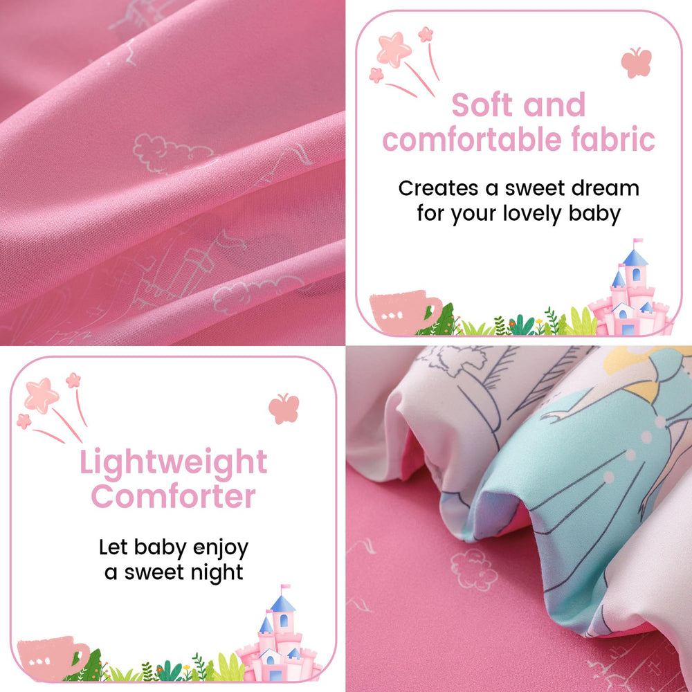 PHF toddler bedding set flat top sheet breathable soft surface