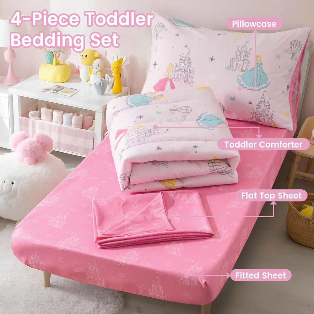 PHF toddler bedding set machine-washable easy care and quick cleanup