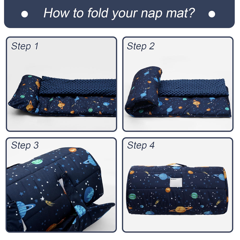 PHF nap mat includes built-in name tag for quick identification.