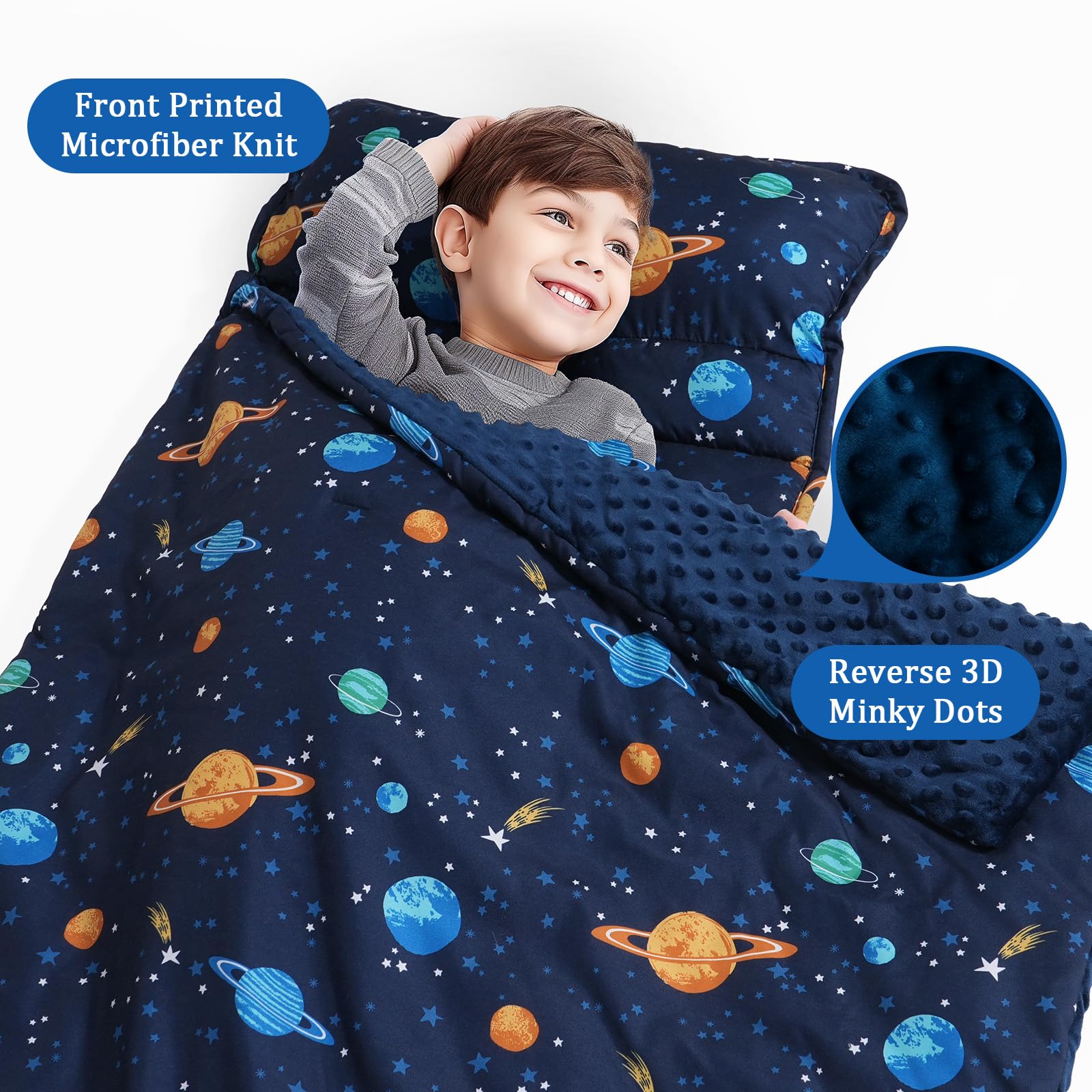 PHF nap mat with removable pillow enables easy washing and quick cleanup.
