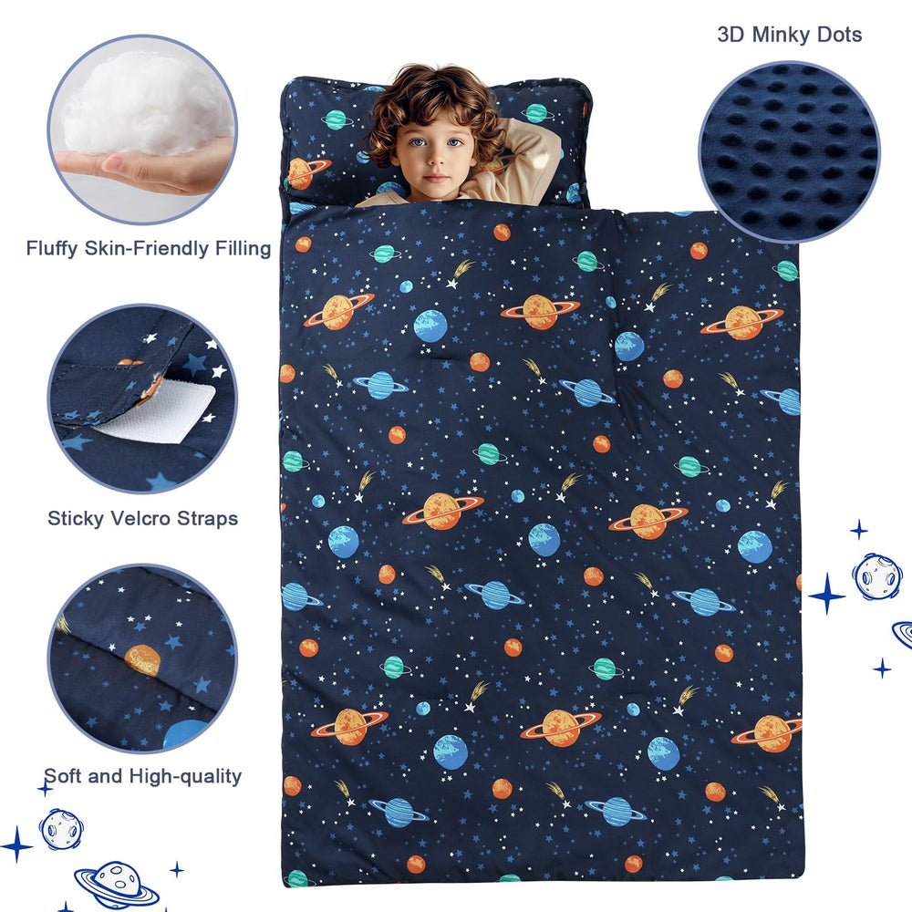 PHF nap mat in 52 by 20 inches size supports comfortable rest for ages 3-7.