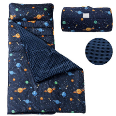 PHF Toddler Nap Mat with space pattern offers a cozy preschool-ready nap space.
