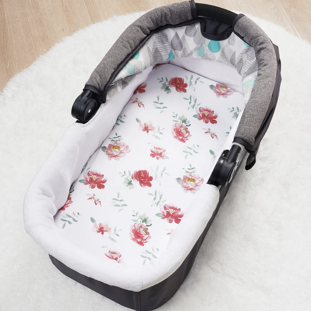 PHF Universal Fit bassinet sheets demonstrate compatible shapes and secure coverage.