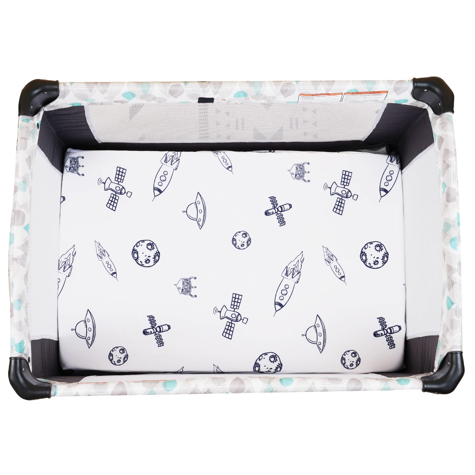 PHF sheet with deep-pocket elastic demonstrates secure stay-put feature.