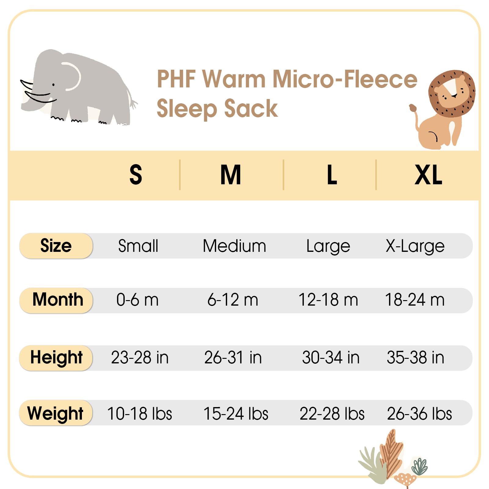 PHF woodland sleep sack packaging set highlights three-pack value