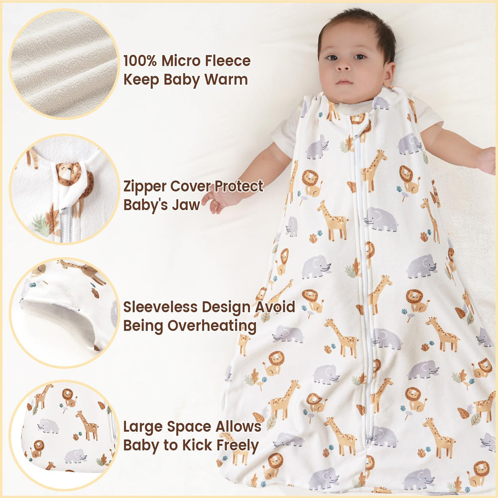 PHF woodland sleep sack zipper detail highlights safe, easy diaper changes