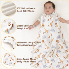 PHF woodland sleep sack zipper detail highlights safe, easy diaper changes
