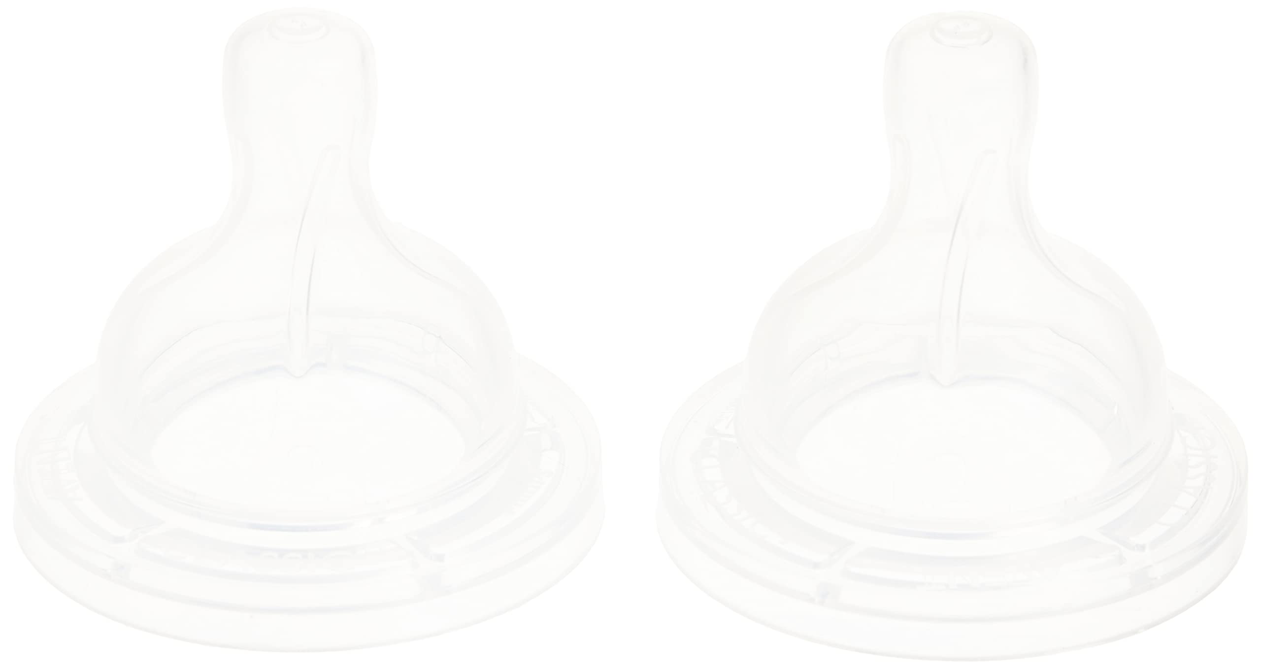 Philips Avent anti-colic nipple with two holes for controlled milk flow.