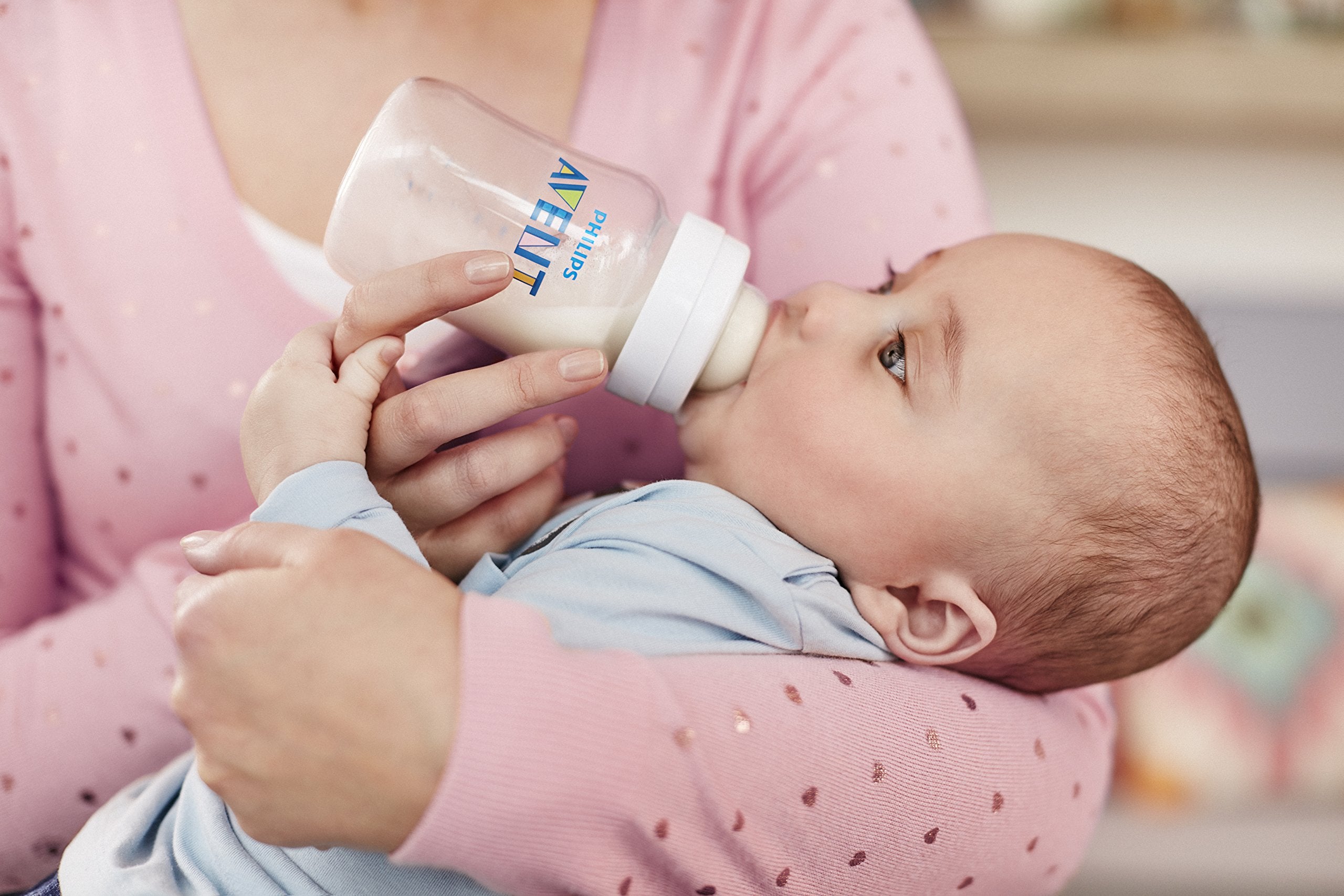 Philips Avent baby mealtime with anti-colic bottle for calm feeding moments.