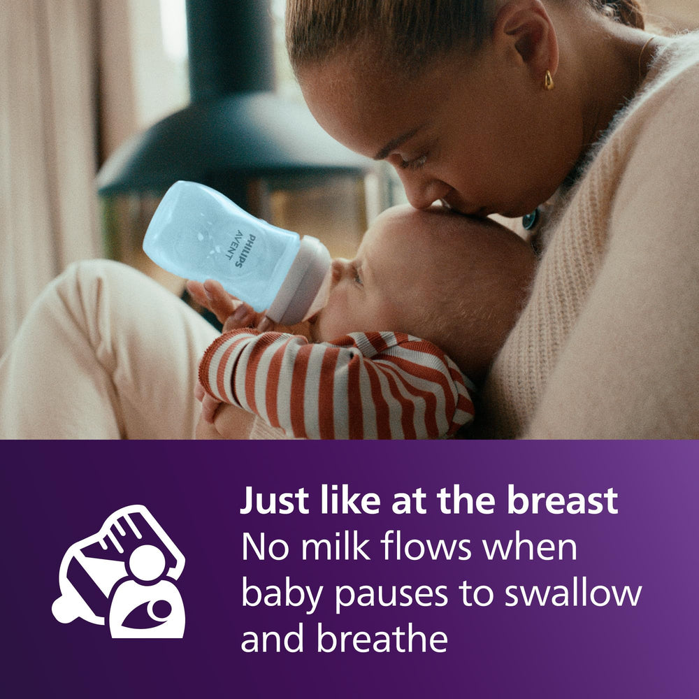 Philips Avent bottle ergonomic grip with parent-friendly shape during feeding
