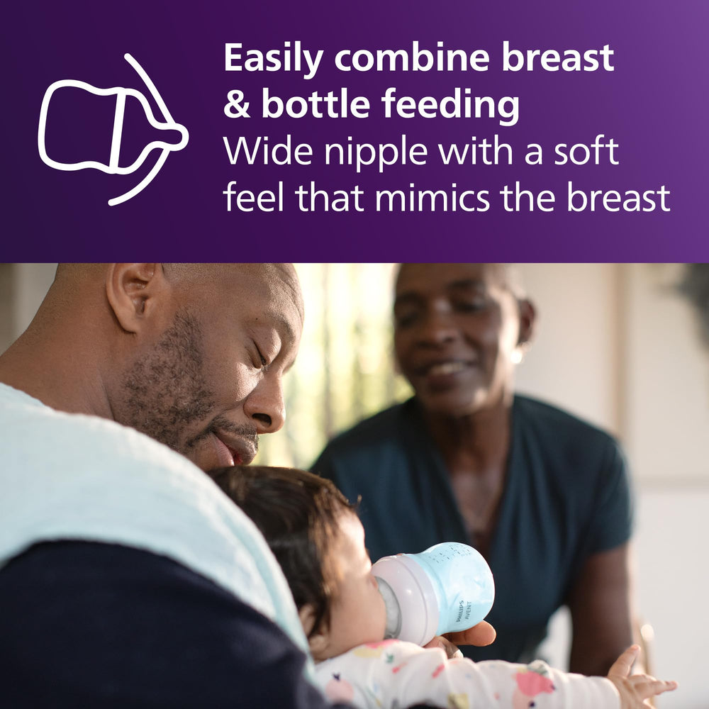 Philips Avent bottle wide neck design for easy filling and cleaning