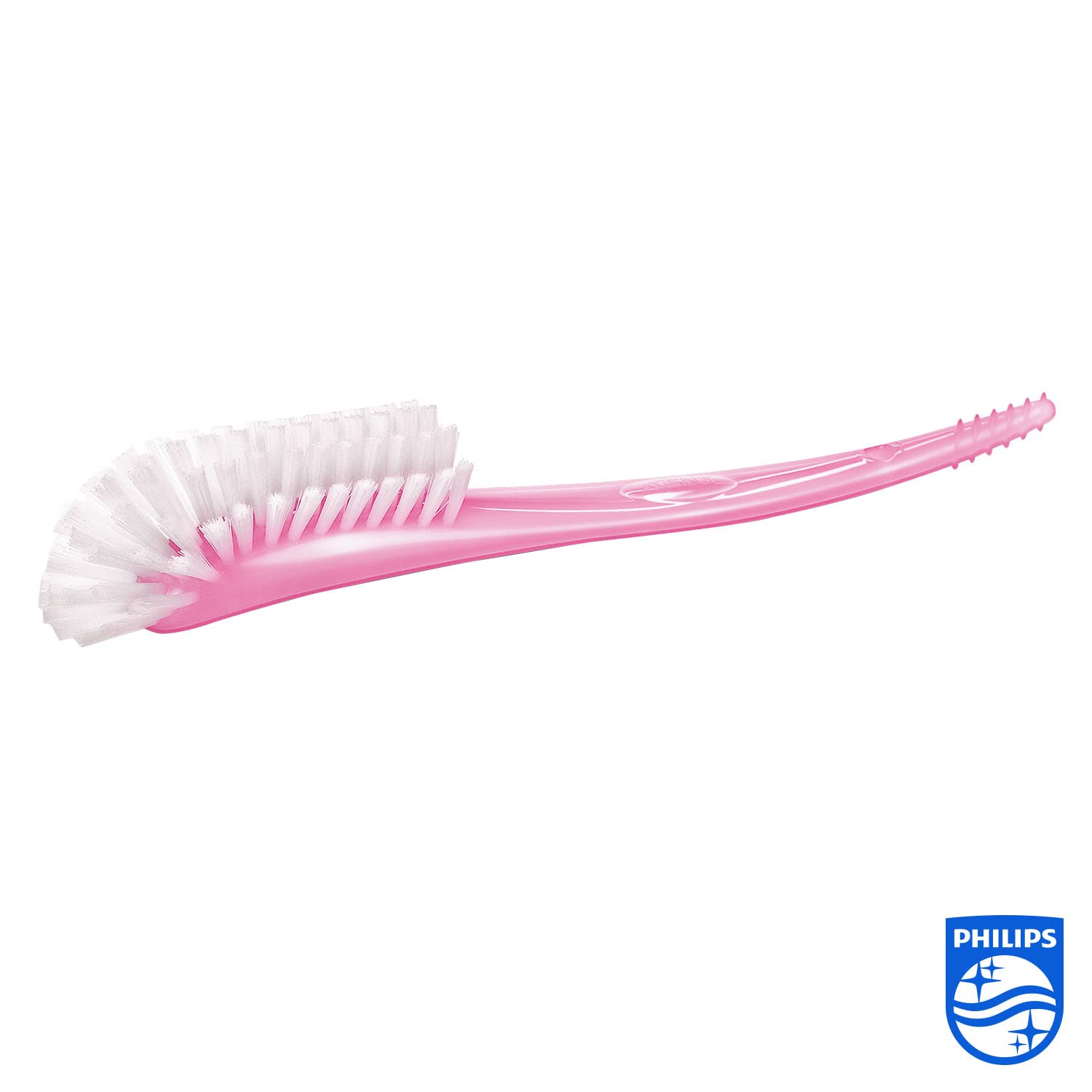 Philips AVENT curved-head bottle brush cleans hard-to-reach bottle areas.
