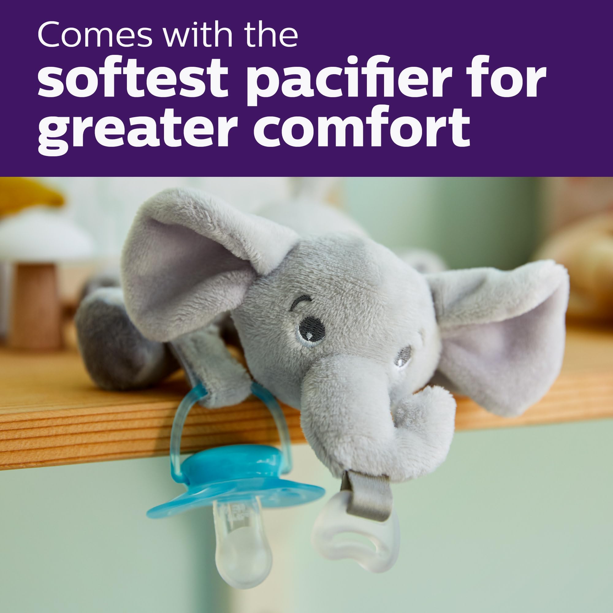 Philips Avent detachable pacifier SCF348/03 shown for easy cleaning