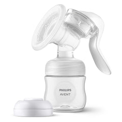 Philips Avent manual breast pump with ergonomic design for easy on-the-go expression.